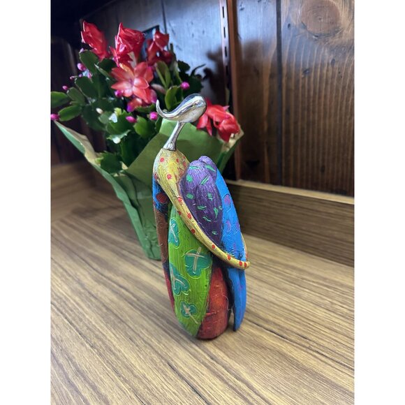 Set Of 3 Abstract Colorful Modern Art Sculptures With Silver Accents - Picture 13 of 13